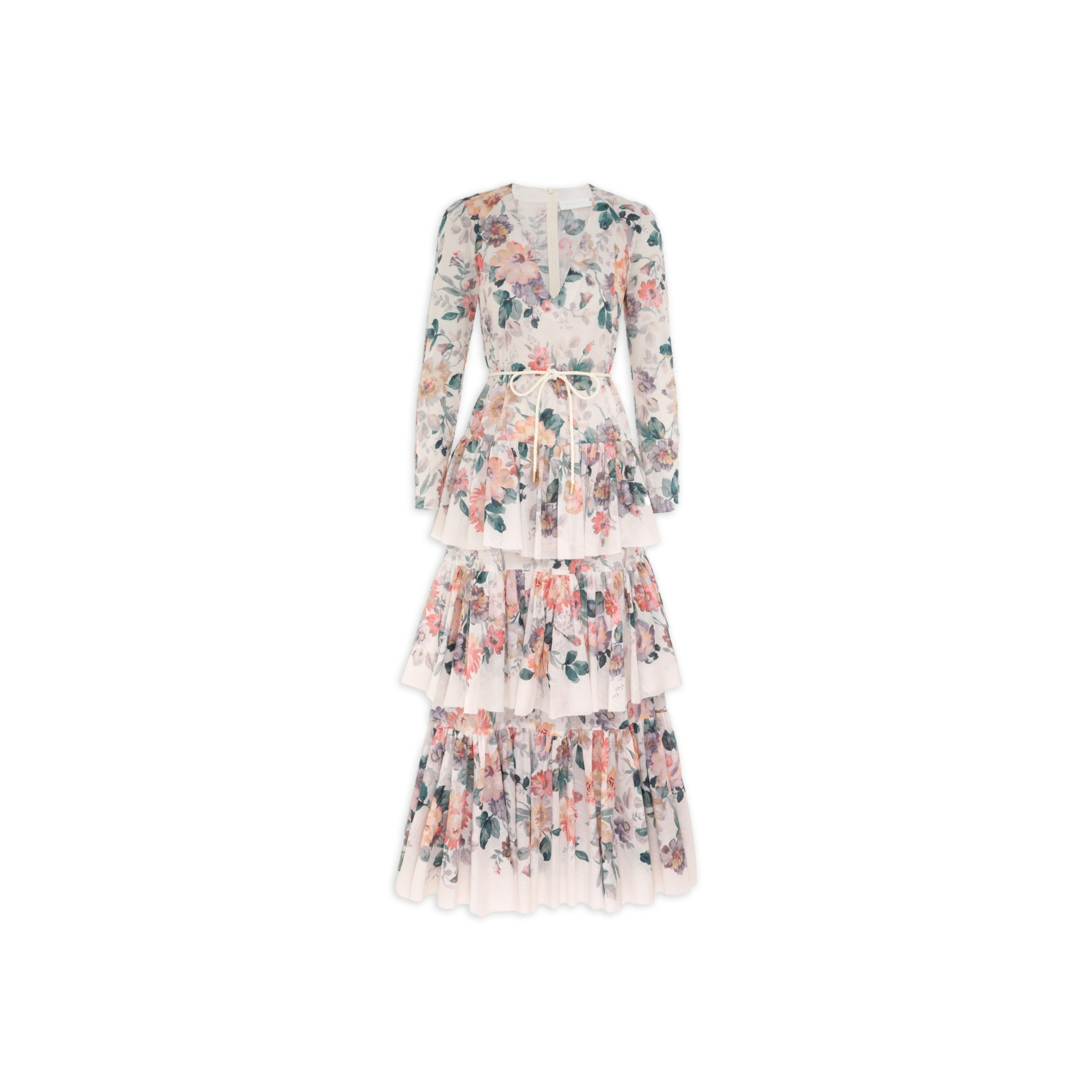 ZIMMERMANN ACACIA TIERED MAXI DRESS 2450DRS252